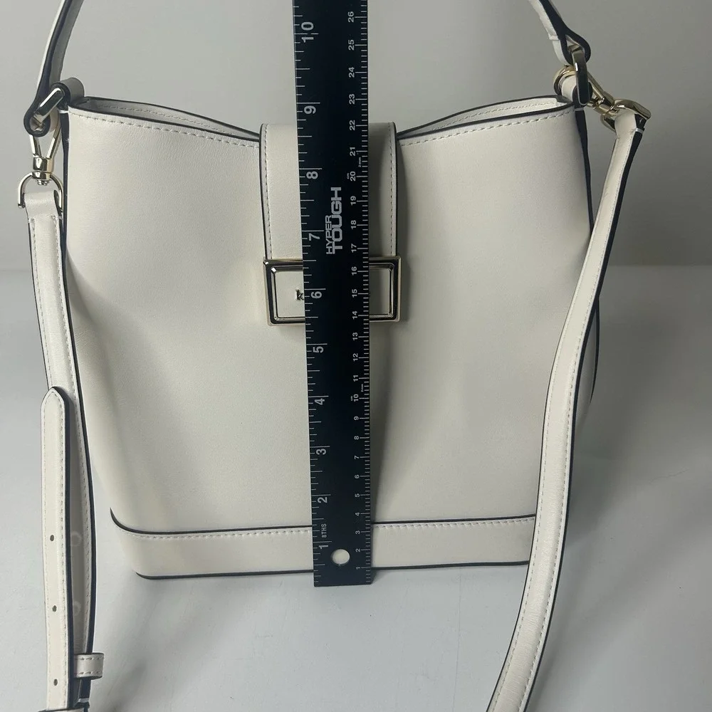 Kate Spade Reegan Bucket Bag Smooth Leather Meringue White